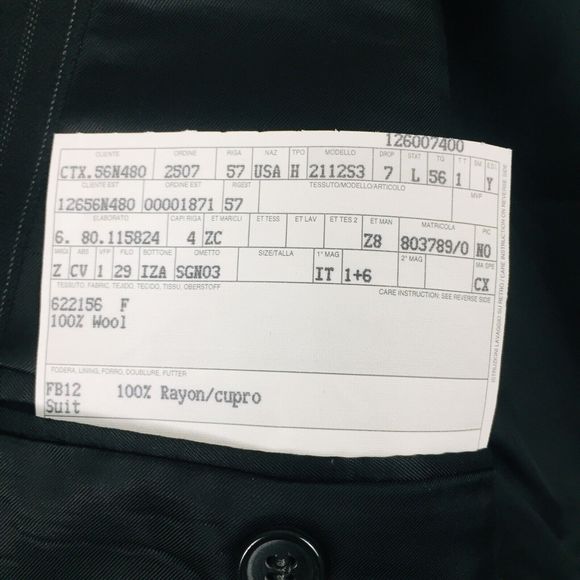 ERMENEGILDO ZEGNA TROFEO Men Black Sport Coat Blazer Gold Wool Size L (54R) - Picture 4 of 12